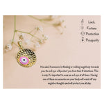 Pink Minimal Evil Eye Pendant Necklace