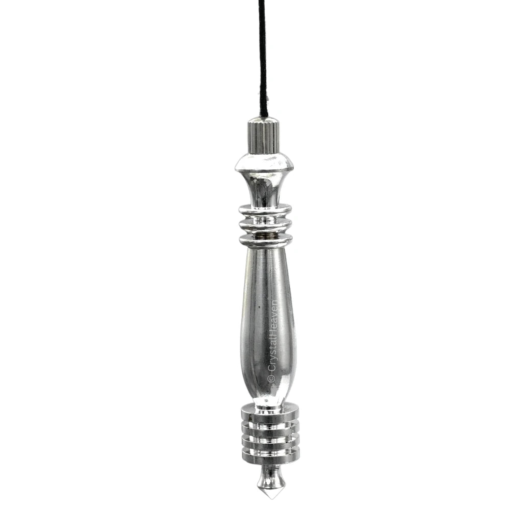 Metal Brass Pendulum - Silver Double ISIS 7 Ring Karnak (MP79)