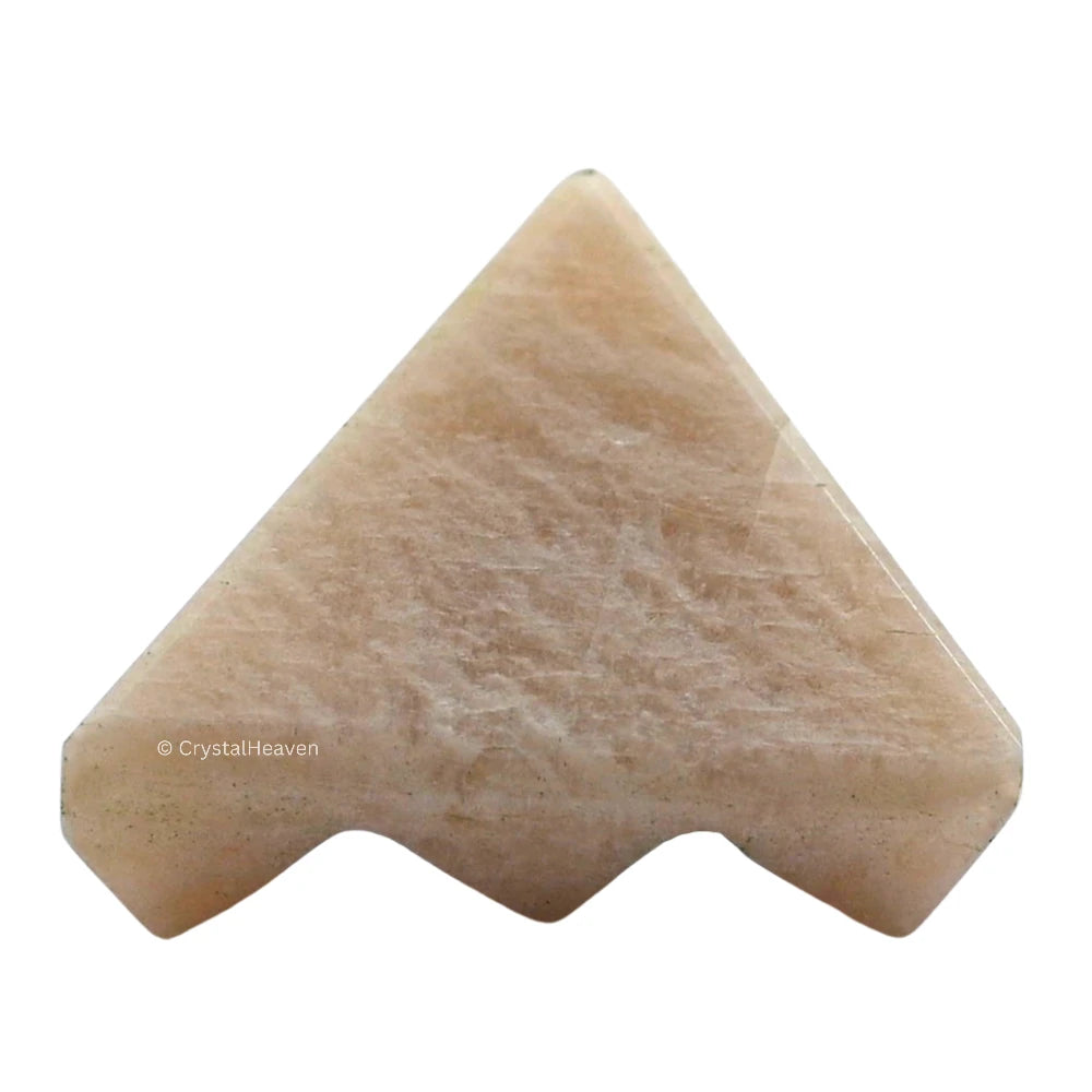 Cream Moonstone Lemurian Pyramid - Under 9 Pyramid Plate