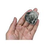 Black rutilated quartz Heart