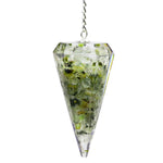 Prehnite Crystal Orgone Pendulum
