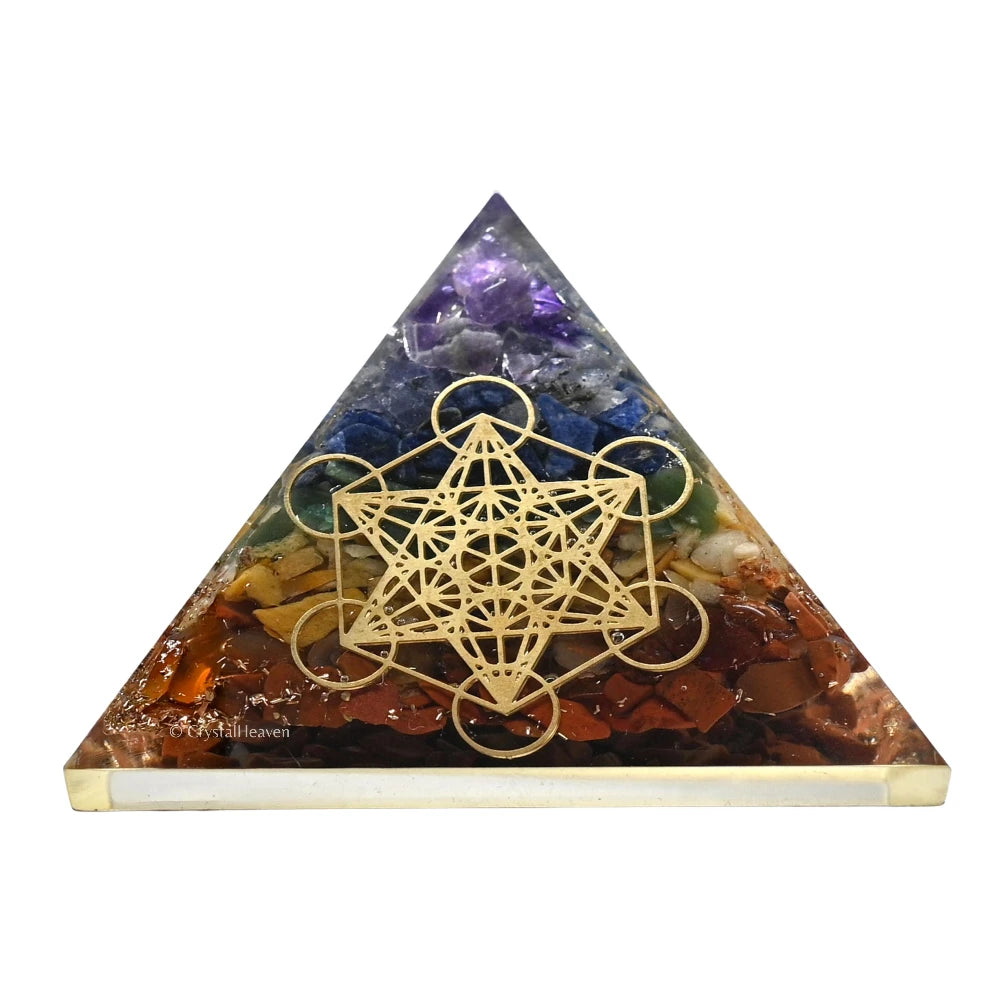 7 Chakra Orgone Pyramid (Metatron Cube)
