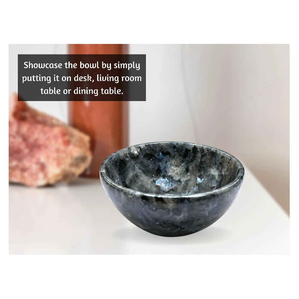 Larvikite Crystal Bowl - 2 Inch