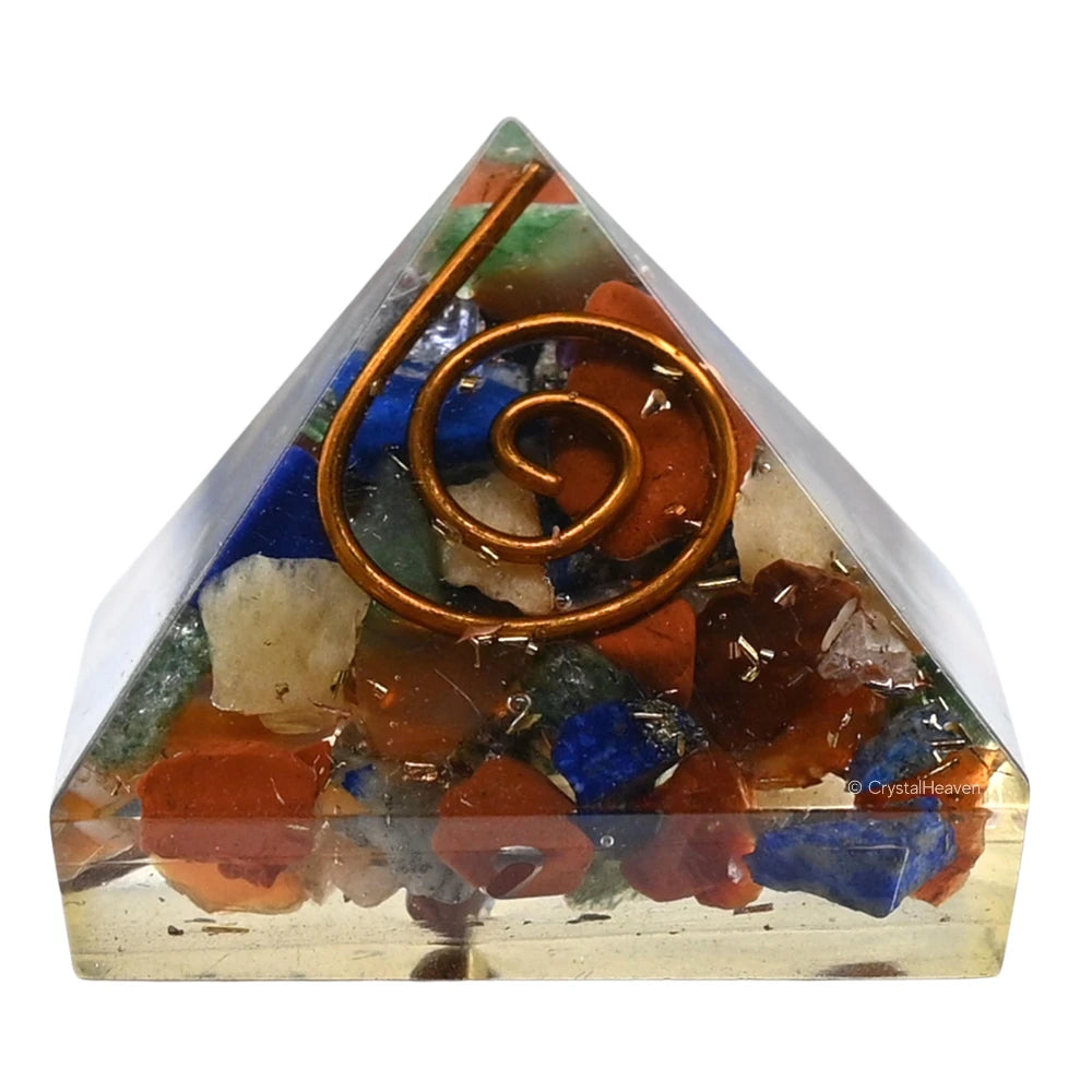 Mix Chakra Orgone Pyramid - 30mm