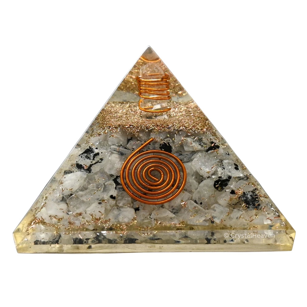 Rainbow Moonstone Orogone Pyramid