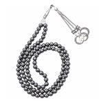 Hematite Crystal Tasbih (Silver)