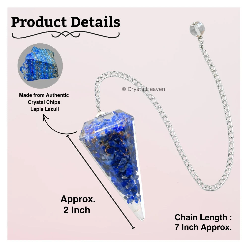 Lapis Lazuli Crystal Orgone Pendulum