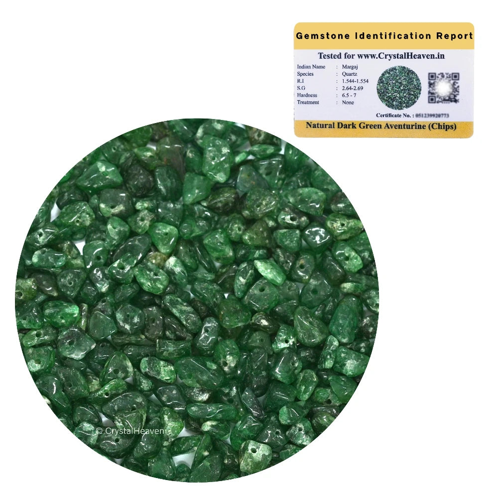 Green Aventurine Chips - Pre Drilled
