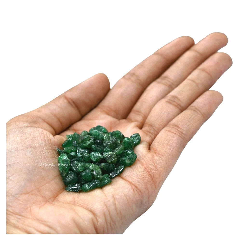 Green Aventurine Chips - Pre Drilled