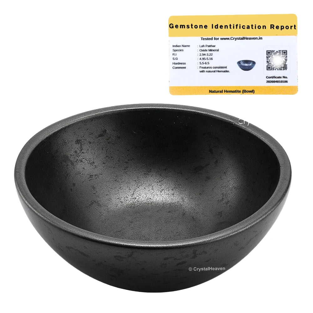 Hematite Crystal Bowl - 2 Inch