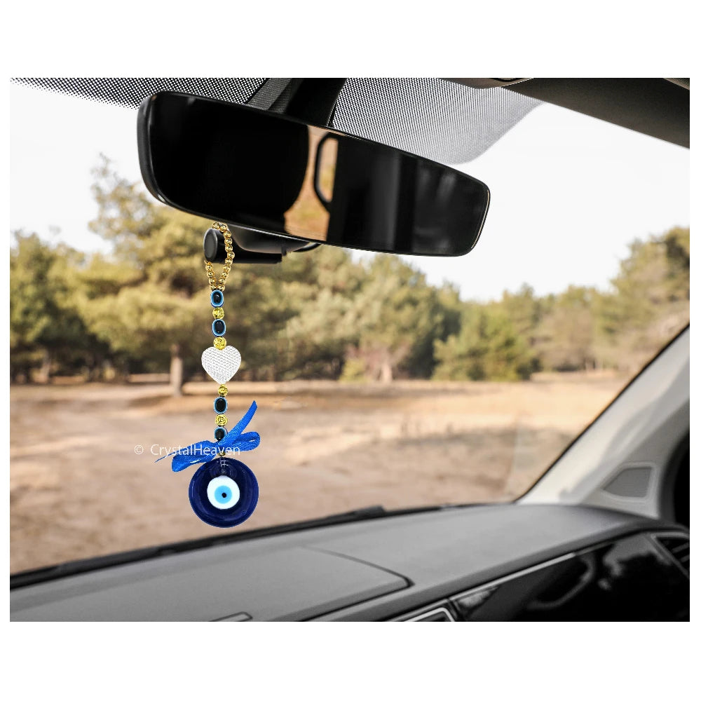 Evil Eye with Heart Car Hanging Ornaments (7 Inch)