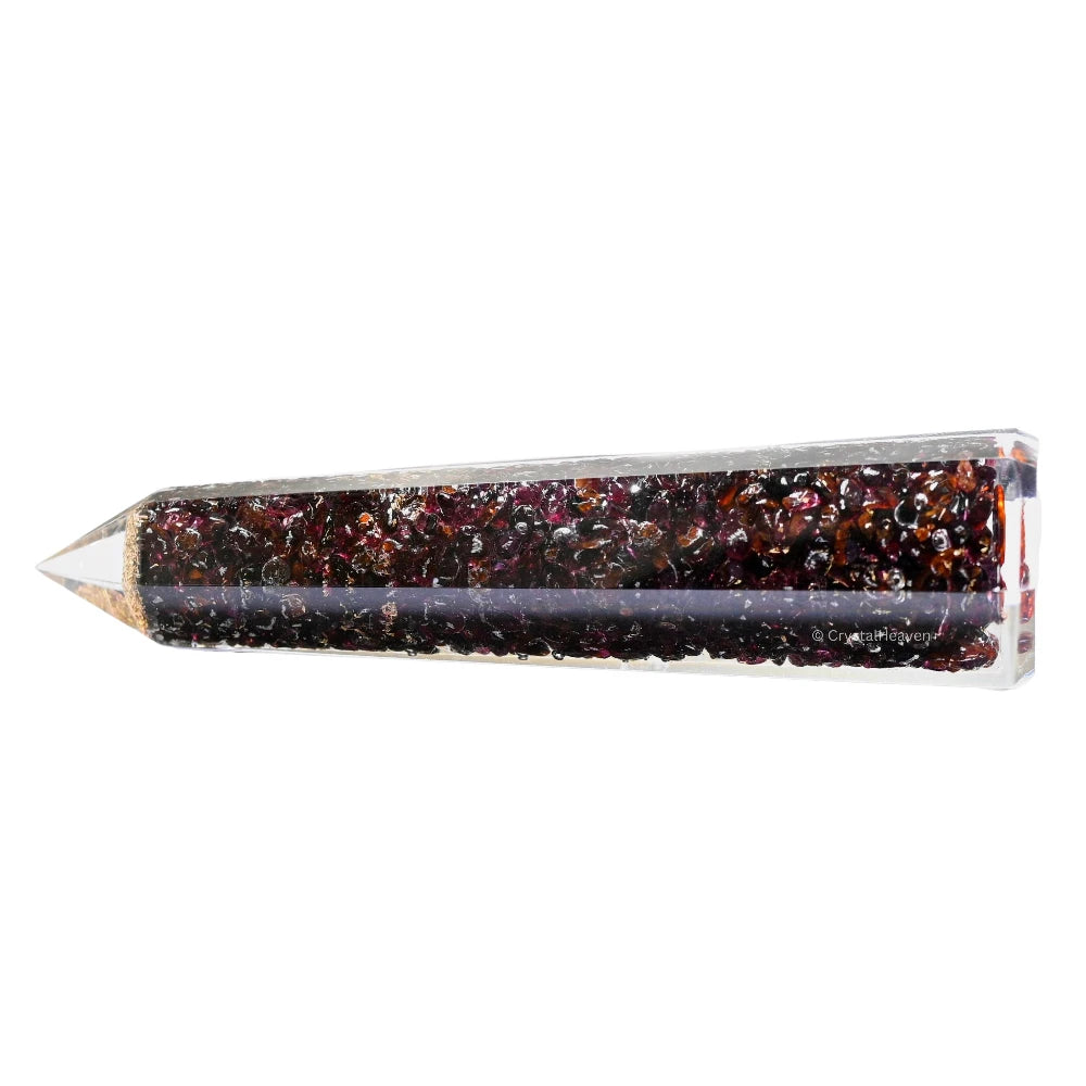 Garnet Crystal Orgone Tower (4.5 Inch)