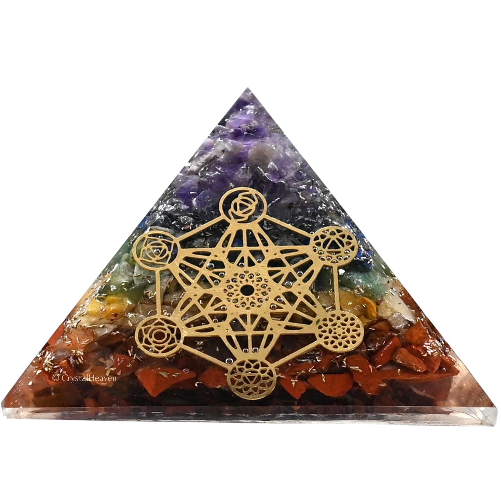 7 Chakra Orgone Pyramid (Chakra Metatron Cube)