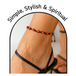 Red Jasper Anklet (Hand Knotted)