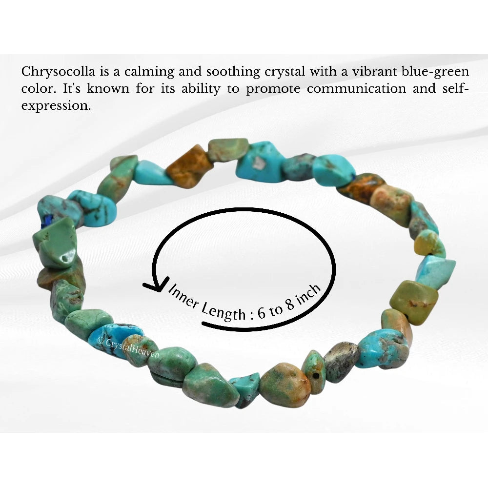 Chrysocolla Tumbled Bracelet (Elastic)