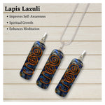 Lapis Lazuli Crystal Orgone Pendant - Rectangle