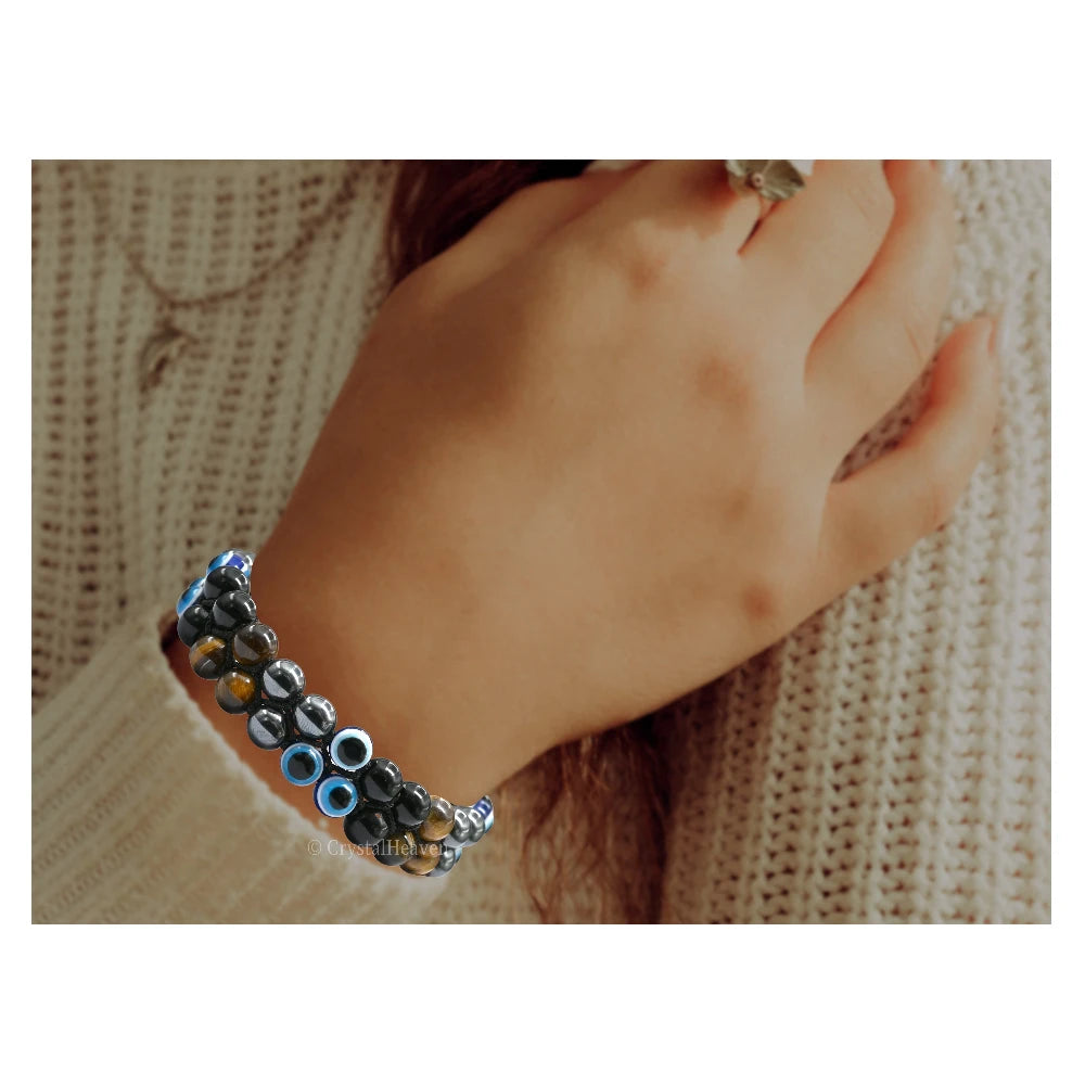 Evil Eye Total Protection Bracelet (Adjustable-Double Layer)