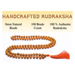 Original Rudraksha Mala (9 mm) (Hand Knotted)