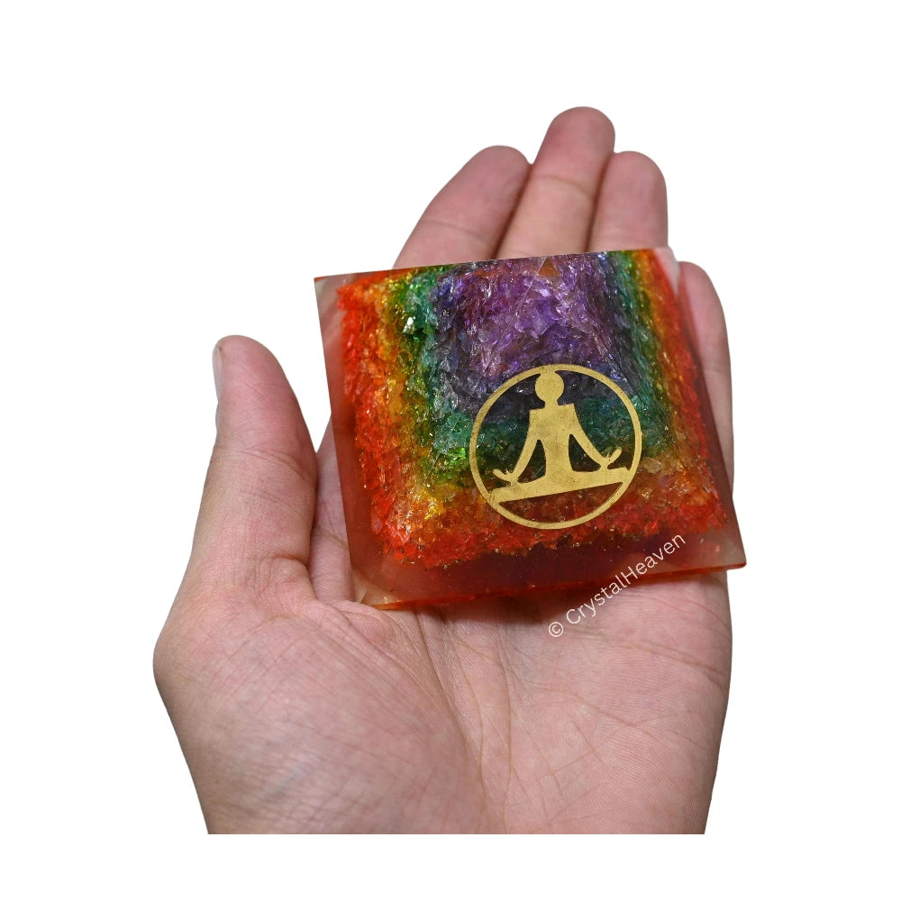 7 Chakra Onyx Orgone Pyramid (Buddha Yoga)