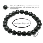 Silver Sheen Obsidian Bracelet (Elastic)