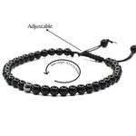 Anti Swelling Black Obsidian Hematite Set Of 3 Anklet (Without Knot)