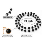 6mm Karungali Necklace - Classic Silver Chain