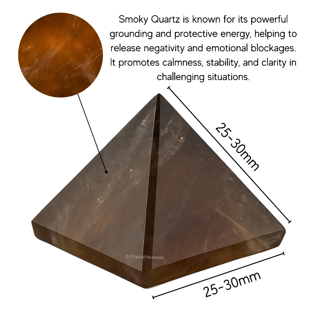 Smoky Quartz Pyramid (1 Inch)