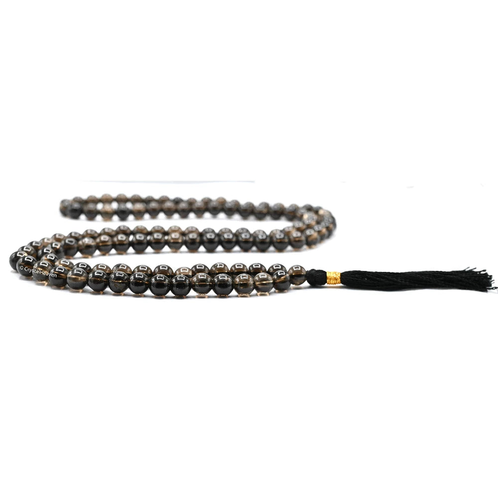 Smoky Quartz Japa Mala (Without Knot)