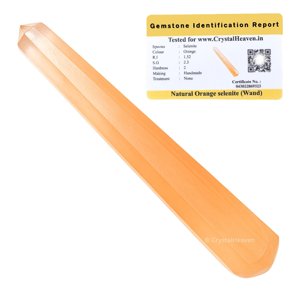Orange Selenite Wand (Faceted)