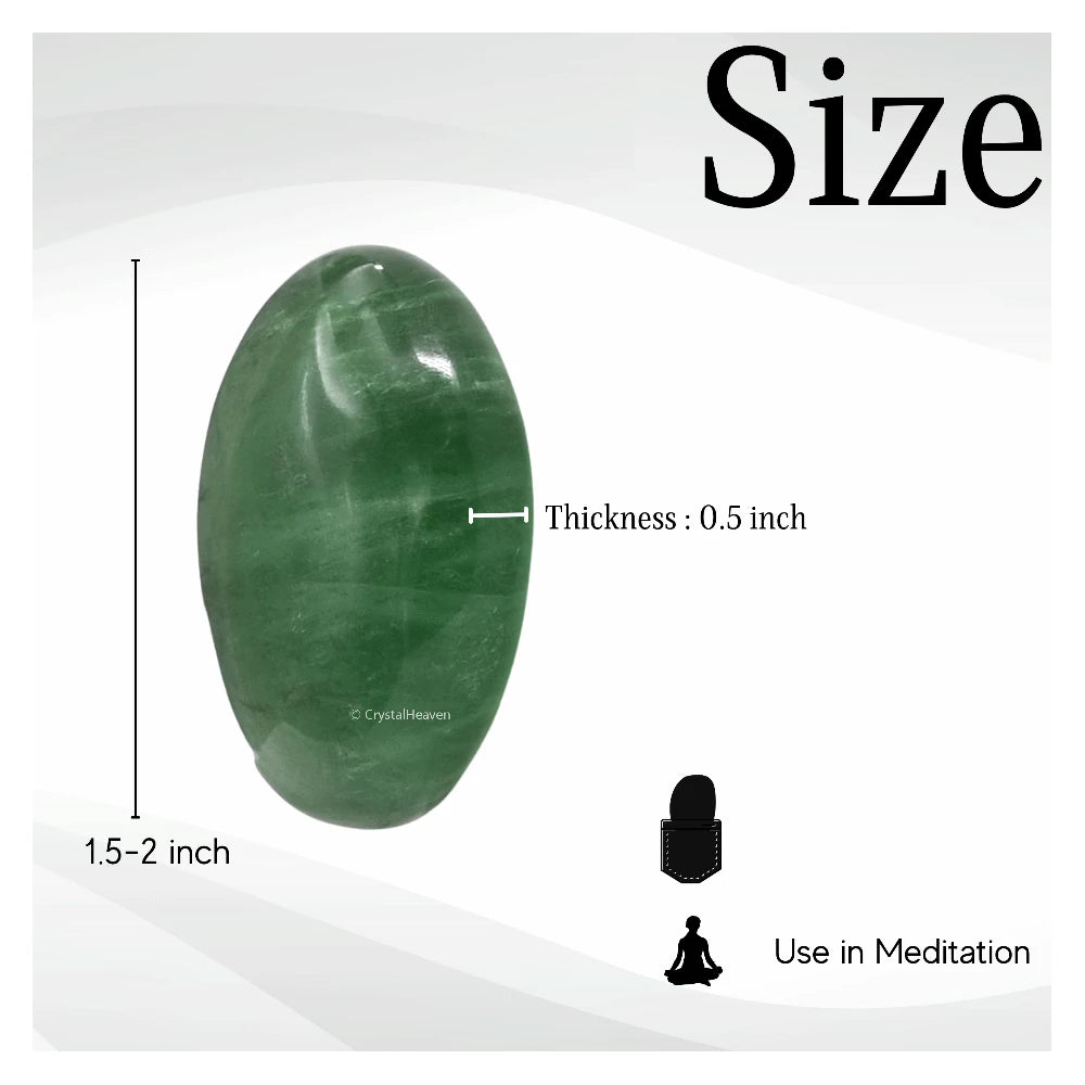 Green Fluorite Palm Stone