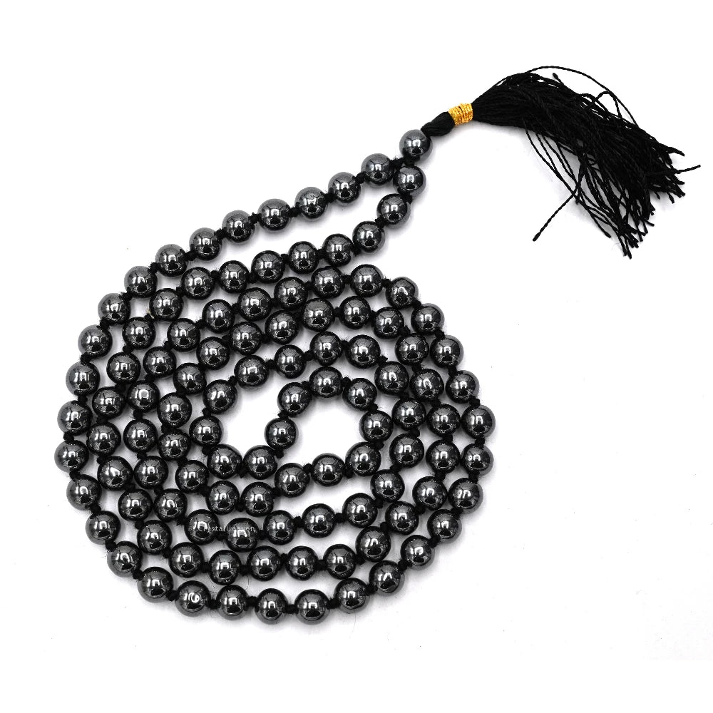 Hematite Japa Mala (Hand Knotted)
