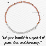 Golden Moonstone Bracelets - 2mm Faceted Beads (Silver)