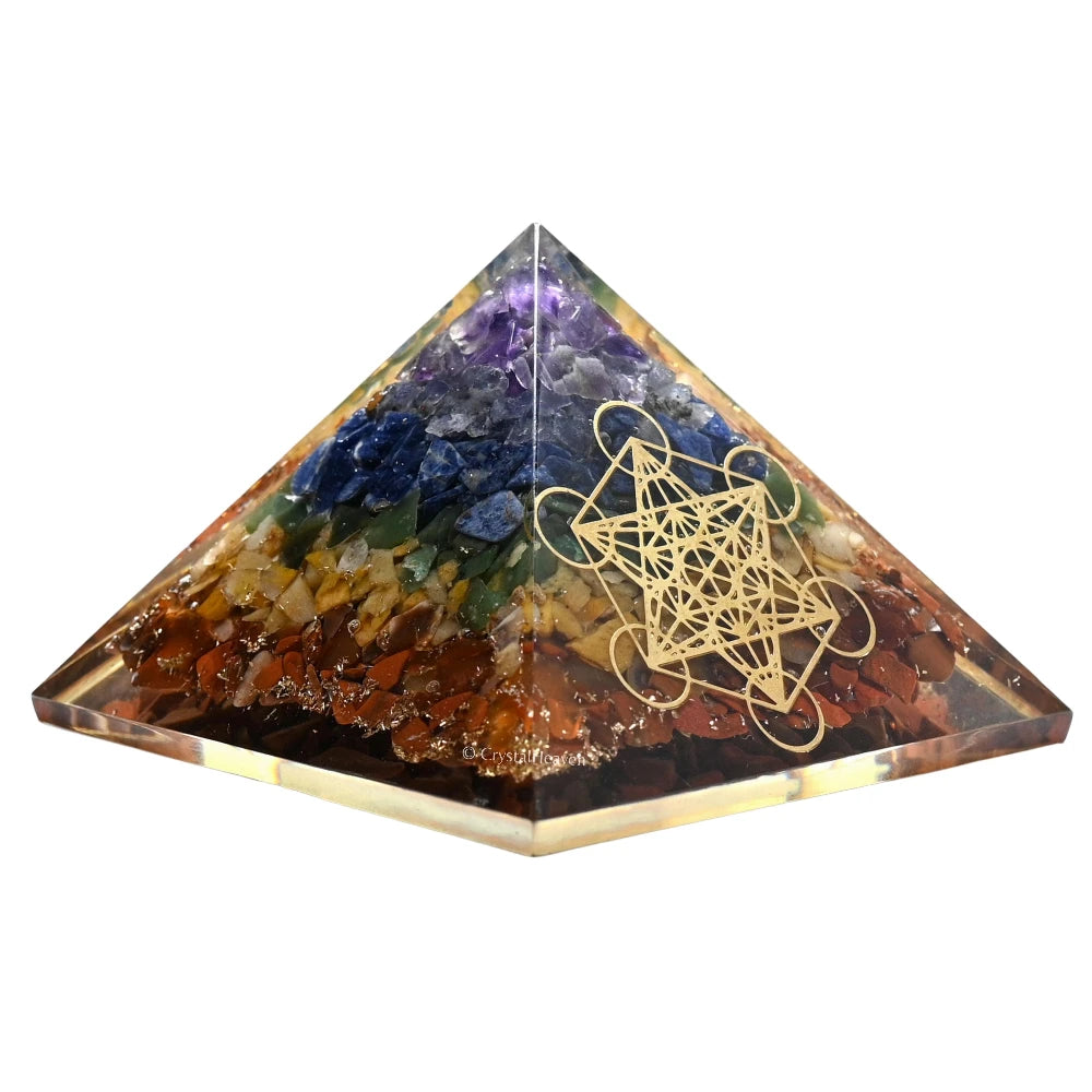 7 Chakra Orgone Pyramid (Metatron Cube)