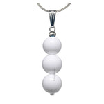 Mother of Pearl Crystal Bead Necklace (Silver)