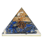 Lapis Lazuli Crystal Orgone Pyramid - Coil