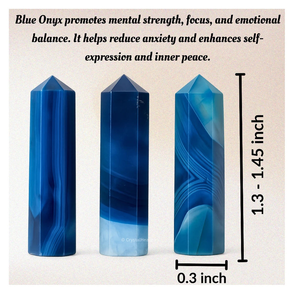 Blue Onyx Pencil Points (Set of 50)