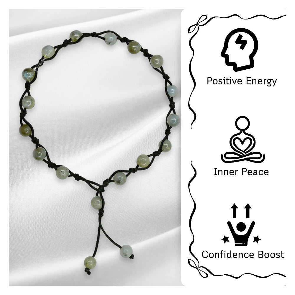Labradorite Anklet (Hand Knotted)