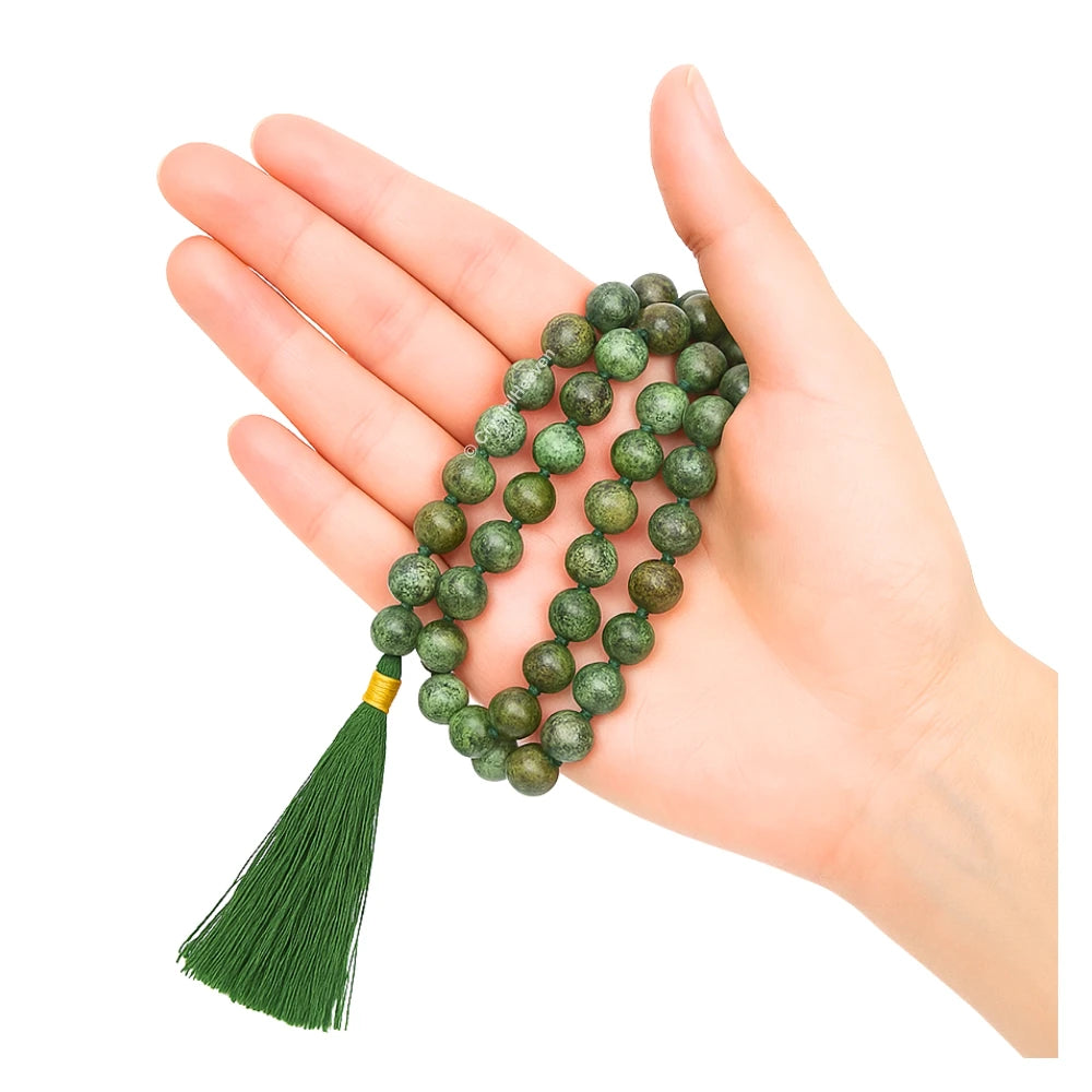 African Turquoise Japa Mala (Hand Knotted)