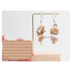 Pink Opal Crystal Earrings (Silver)