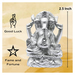 Ganesha Parad Idol (164 Gram, 2.5 Inch)