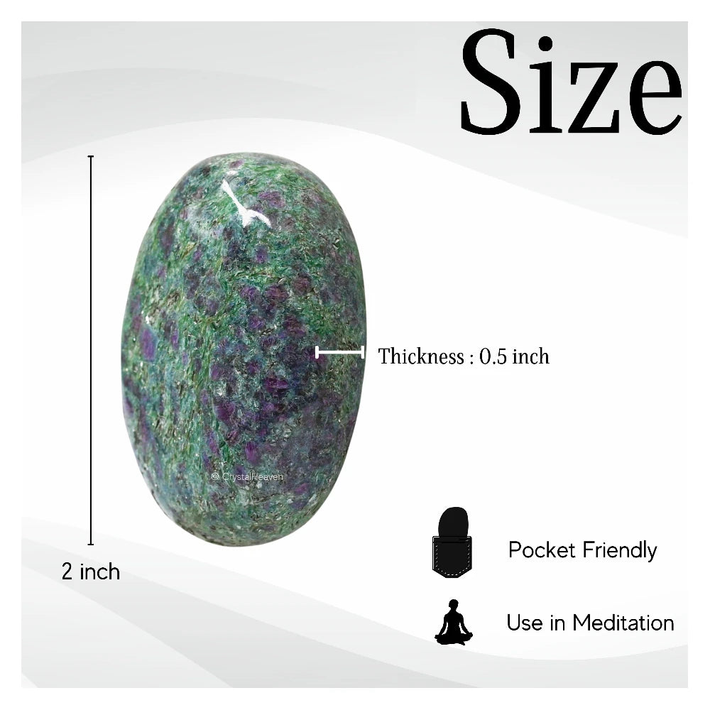 Ruby Fuchsite Palm Stone