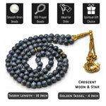 Larvikite Crystal Tasbih (Gold)