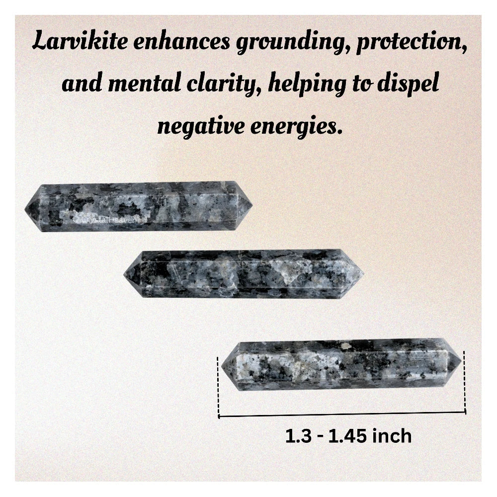 Larvikite Pencil Points (Double Terminated)