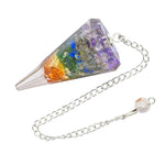 7 Chakra Crystal Orgone Pendulum