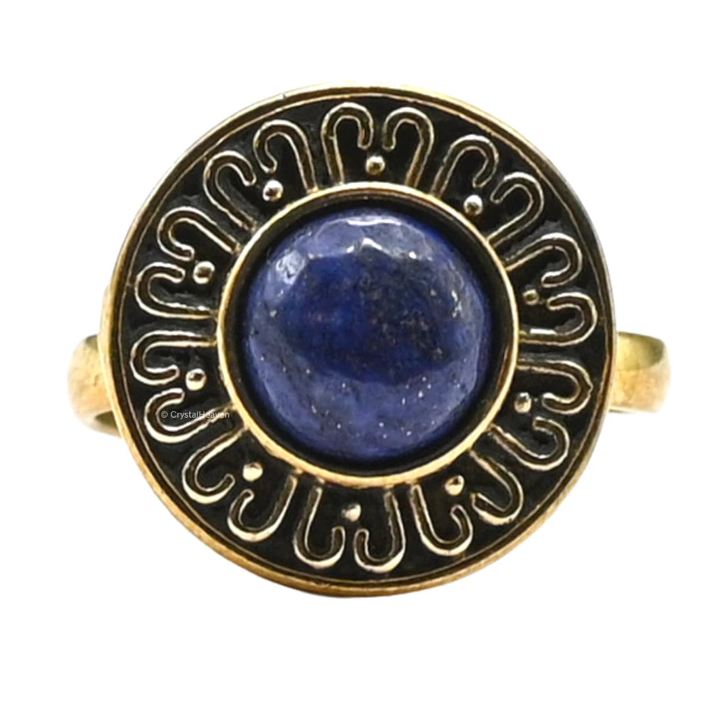 Lapis Lazuli Ring (Gold/Round)