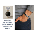8mm Karungali Bracelet - Premium Silver Chain