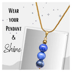 Sodalite Crystal Bead Necklace (Gold)