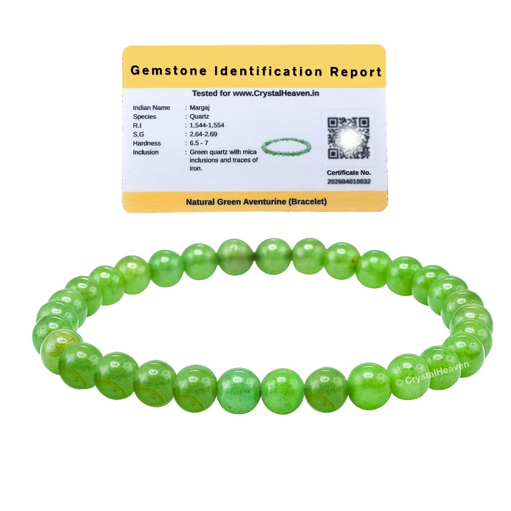 Green Aventurine Healing Crystal Bracelets - 6mm Beads