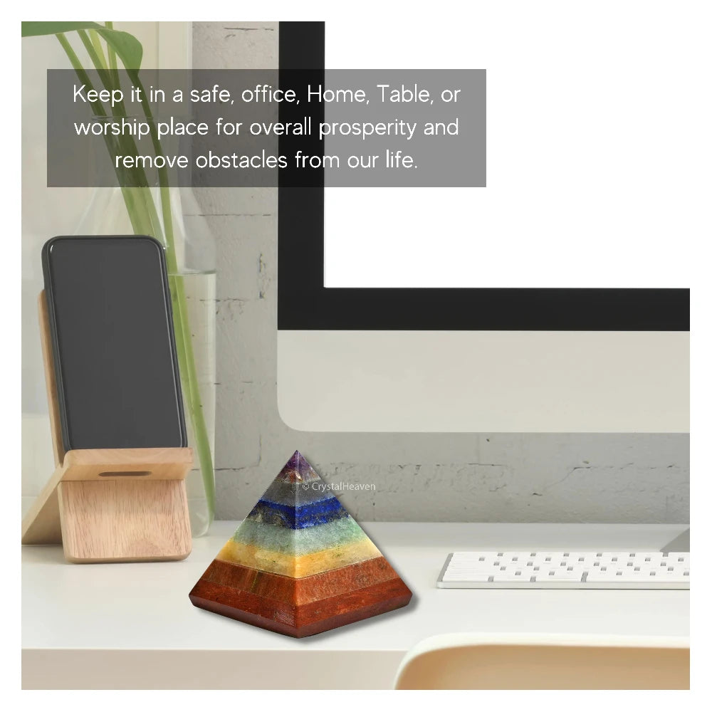7 Chakra Pyramid (1.5 Inch)