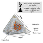 Angelite Orgone Pyramid - 30mm